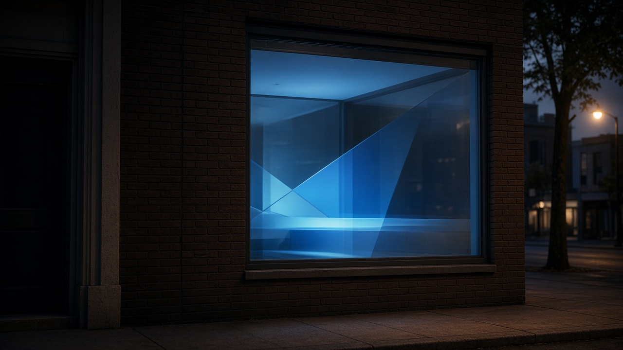 Evening window of the clinic on West William Street